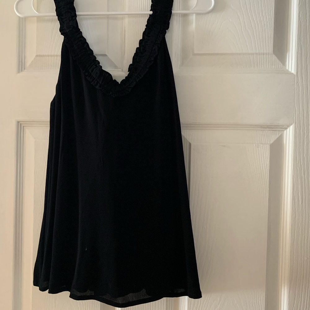 NWT Massimo Dutti black flowy tank top